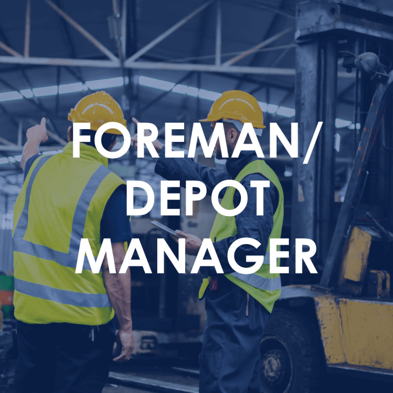 Plant Hire Recruitment - Foreman Depot Manager Plant Hire Recruitment - Foreman Depot Manager